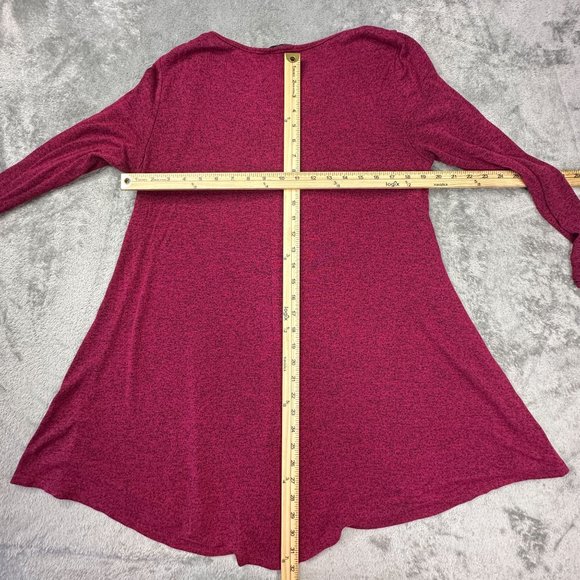 Jodifl Women's Tunic Top Long Sleeve Size‎ Medium Burgundy and black - Picture 7 of 7